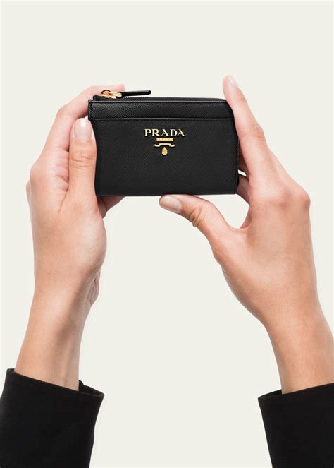 prada keyring card holder|prada wallet with key ring.